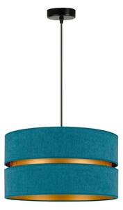 Duolla - Lampadario a sospensione con filo DUO 1xE27/15W/230V diametro 40 cm turchese/oro