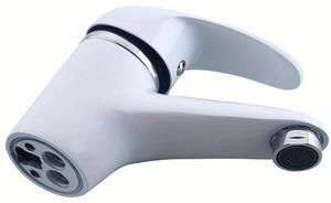 Rubinetto da bagno - Rubinetto per lavabo - Miscelatore - Rubinetto bianco - Miscelatore monocomando - Ottone resistente