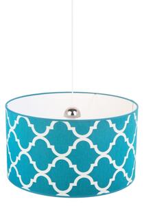 Duolla - Lampadario a sospensione con filo MAROKO 1xE27/40W/230V diametro 45 cm turchese/bianco