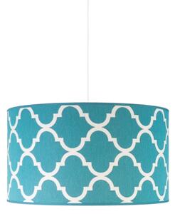 Duolla - Lampadario a sospensione con filo MAROKO 1xE27/40W/230V diametro 45 cm turchese/bianco
