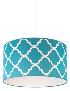 Duolla - Lampadario a sospensione con filo MAROKO 1xE27/40W/230V diametro 45 cm turchese/bianco