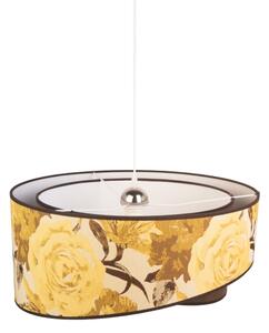 Duolla - Lampadario a sospensione con filo ROYAL 1xE27/40W/230V diametro 50 cm giallo