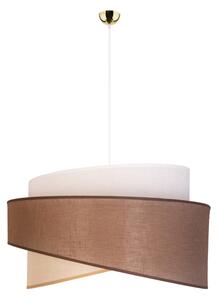 Duolla - Lampadario a sospensione con filo BROOKLYN 1xE27/40W/230V diametro 50 cm marrone/beige/bianco