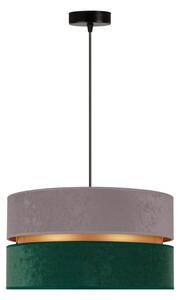 Duolla - Lampadario a sospensione con filo DUO 1xE27/15W/230V diametro 40 cm grigio/verde/oro