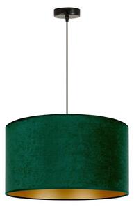 Duolla - Lampadario a sospensione con filo ROLLER 1xE27/15W/230V diametro 40 cm verde scuro/oro