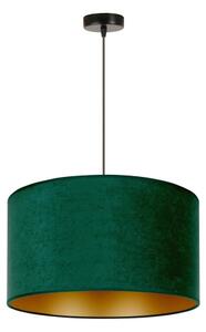 Duolla - Lampadario a sospensione con filo ROLLER 1xE27/15W/230V diametro 40 cm verde scuro/oro