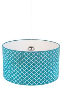 Duolla - Lampadario a sospensione con filo MAROKO 1xE27/40W/230V diametro 45 cm turchese/bianco