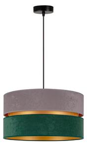 Duolla - Lampadario a sospensione con filo DUO 1xE27/15W/230V diametro 40 cm grigio/verde/oro