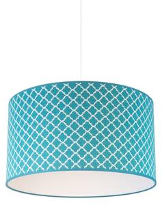 Duolla - Lampadario a sospensione con filo MAROKO 1xE27/40W/230V diametro 45 cm turchese/bianco