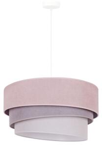 Duolla - Lampadario a sospensione con filo TRIO 1xE27/15W/230V diametro 45 cm rosa/grigio/bianco