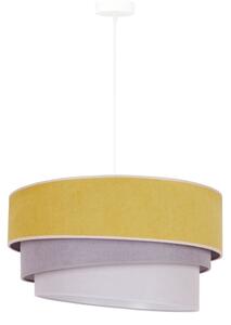Duolla - Lampadario a sospensione con filo TRIO 1xE27/15W/230V diametro 45 cm giallo/grigio/bianco