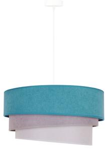 Duolla - Lampadario a sospensione con filo TRIO 1xE27/15W/230V diametro 45 cm turchese/grigio/bianco