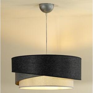 Duolla - Lampadario a sospensione con filo KOBO 1xE27/15W/230V diametro 45 cm antracite/grigio/bianco