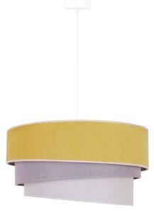 Duolla - Lampadario a sospensione con filo TRIO 1xE27/15W/230V diametro 45 cm giallo/grigio/bianco