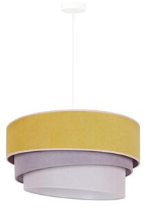 Duolla - Lampadario a sospensione con filo TRIO 1xE27/15W/230V diametro 45 cm giallo/grigio/bianco