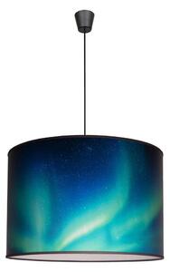 Duolla - Lampadario a sospensione con filo PRINT L 1xE27/40W/230V diametro 45 cm nero/turchese
