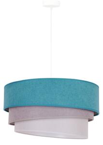 Duolla - Lampadario a sospensione con filo TRIO 1xE27/15W/230V diametro 45 cm turchese/grigio/bianco