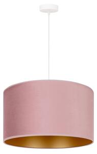Duolla - Lampadario a sospensione con filo ROLLER 1xE27/15W/230V diametro 40 cm rosa/oro