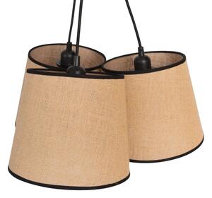 Duolla - Lampadario a sospensione con filo ROSSA 3xE27/15W/230V diametro 45 cm marrone/nero