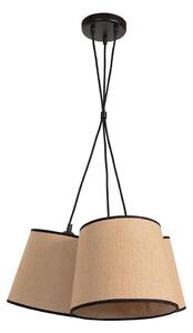 Duolla - Lampadario a sospensione con filo ROSSA 3xE27/15W/230V diametro 45 cm marrone/nero