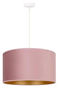 Duolla - Lampadario a sospensione con filo ROLLER 1xE27/15W/230V diametro 40 cm rosa/oro