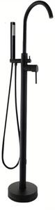 Rubinetto da bagno a colonna singola - Miscelatore per vasca da bagno - Rubinetto per vasca da bagno con installazione a pavimento - Doccetta - Miscelatore monocomando