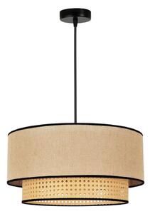 Duolla - Lampadario a sospensione con filo BOHO 1xE27/15W/230V diametro 45 cm beige/rattan