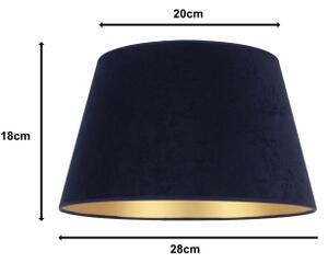 Duolla - Paralume per lampada da tavolo CONE M E27 diametro 28 cm blu