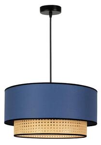 Duolla - Lampadario a sospensione con filo BOHO 1xE27/15W/230V diametro 45 cm blu/rattan