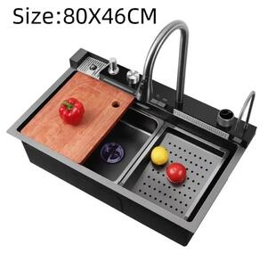 Rubinetto da cucina - Rubinetto in acciaio inossidabile - Miscelatore per cucina - Rubinetto resistente - Acciaio inossidabile - Cartuccia Vetroceramica