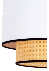 Duolla - Lampadario a sospensione con filo BOHO 1xE27/15W/230V diametro 45 cm bianco/rattan