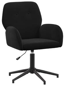 Sedia girevole vidaXL, 54 x 55 x 90 cm, nera, in velluto (V)
