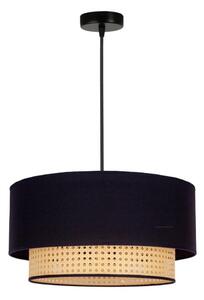 Duolla - Lampadario a sospensione con filo BOHO 1xE27/15W/230V diametro 45 cm nero/rattan