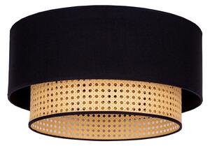 Duolla - Plafoniera BOHO 1xE27/15W/230V diametro 45 cm nero/rattan
