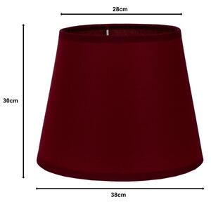 Duolla - Paralume per lampada da terra CLASSIC L E27 diametro 38 cm bordeaux