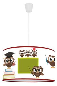 Duolla - Lampadario a sospensione per bambini OWLS MULTI 1xE27/15W/230V diametro 35 cm