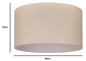 Duolla - Paralume universale ROLLER E27 diametro 45 cm color crema