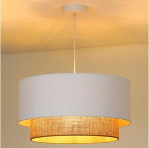 Duolla - Lampadario a sospensione con filo BOHO 1xE27/15W/230V diametro 45 cm bianco/marrone