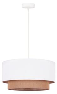 Duolla - Lampadario a sospensione con filo BOHO 1xE27/15W/230V diametro 45 cm bianco/marrone