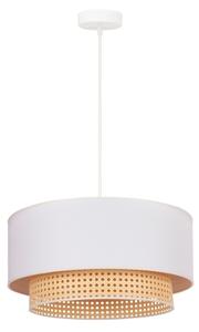 Duolla - Lampadario su filo BOHO 1xE27/15W/230V d. 45 cm cremoso/rattan