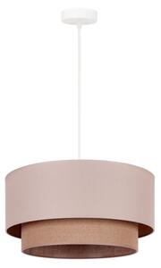 Duolla - Lampadario a sospensione con filo BOHO 1xE27/15W/230V diametro 45 cm beige/marrone