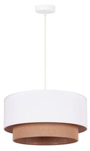 Duolla - Lampadario a sospensione con filo BOHO 1xE27/15W/230V diametro 45 cm bianco/marrone