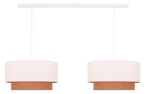 Duolla - Lampadario a sospensione con filo BOHO 2xE27/15W/230V beige/marrone