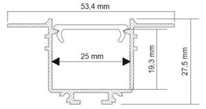 Shilo 1950 - Faretto da incasso LED HANAWA LED/9W/230V 3000K CRI 90 nero