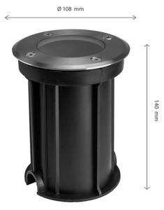 Lampada segnapasso da esterno LUKKA CONNECT 1xGU10/4W/230V IP67 cromo opaco arrotondato
