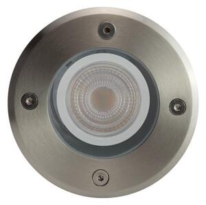 Lampada segnapasso da esterno LUKKA CONNECT 1xGU10/4W/230V IP67 cromo opaco arrotondato