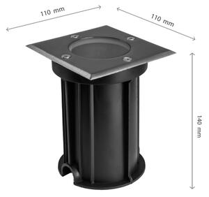 Lampada segnapasso da esterno LUKKA CONNECT 1xGU10/4W/230V IP67 cromo opaco quadrato