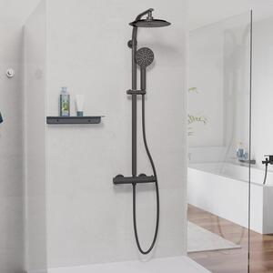 Colonna doccia - Pannello doccia - Miscelatore termostatico - Doccia a pioggia - Doccetta manuale - Doccia a pioggia da 24 cm