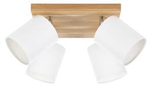 Spot-Light DO56844474 - Faretto da binario APRILLIA 4xE27/25W/230V quercia/bianco