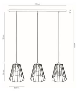 Spot-Light DO19319304 - Lampadario a sospensione con filo ORAZIO 3xE27/60W/230V pino